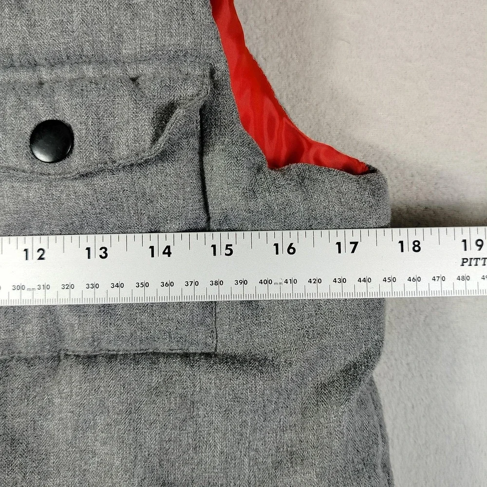 Old Navy Vest Youth Large 10-12 Gray Hooded Quilted Puffer School Winter Warm